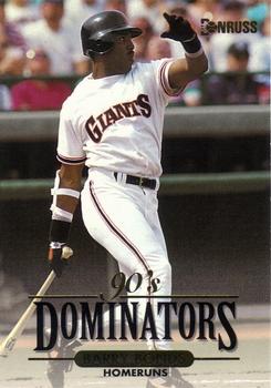 1994 Donruss - 90's Dominators: Homeruns #2 Barry Bonds Front